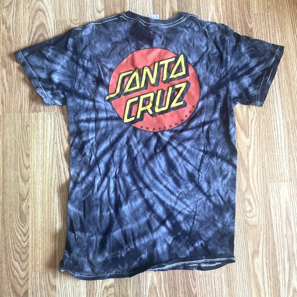 -back,white,red tie dye santa cruz oversized tee - Picture 3 of 3